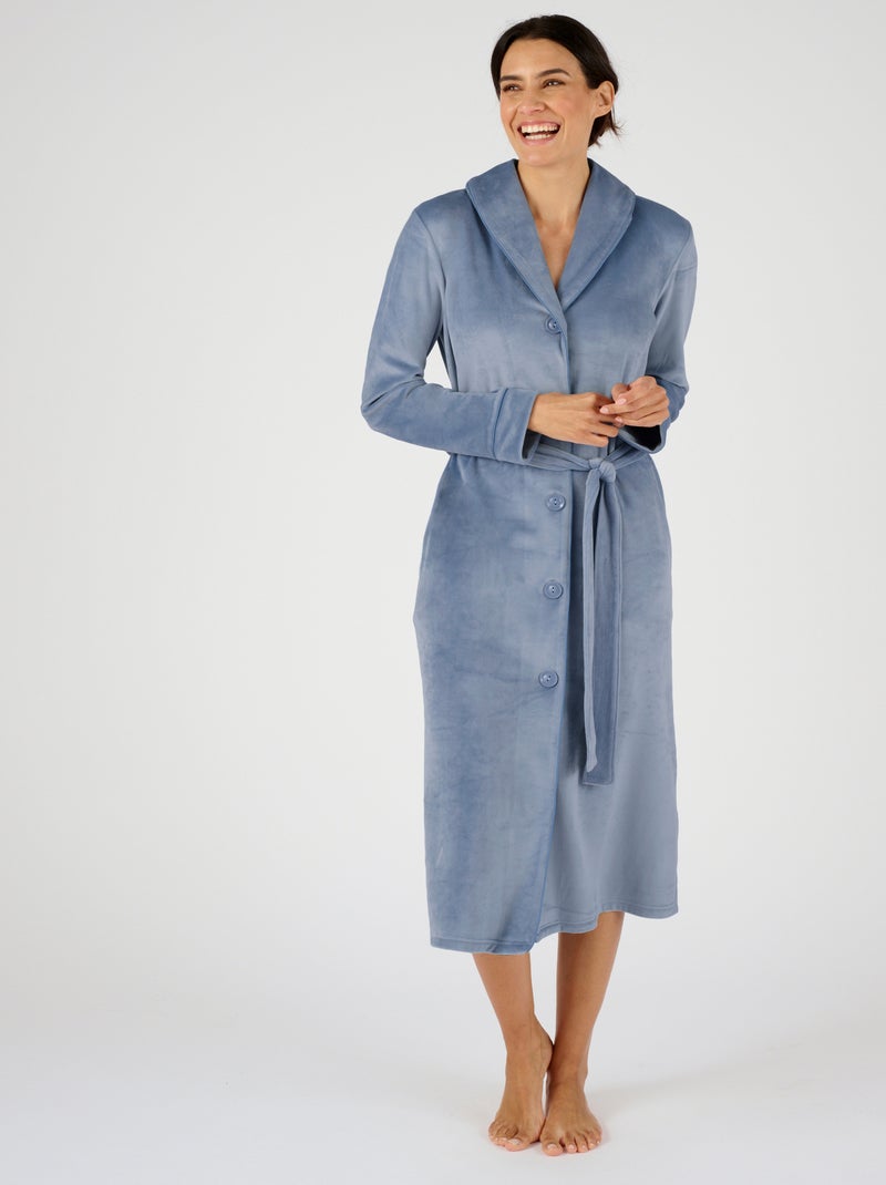 Robe de chambre Thermolactyl - Damart Bleu - Kiabi