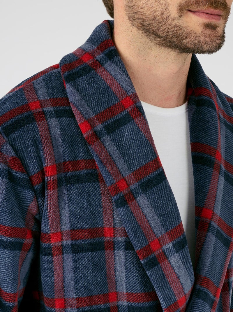 Robe de chambre Thermolactyl à carreaux - Damart Gris - Kiabi
