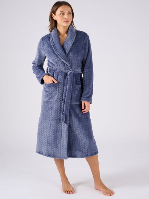 Robe de chambre Thermolactyl en maille douce - Damart - Kiabi
