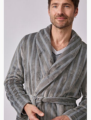 Robe de chambre thermolactyl en maille jacquard - damart