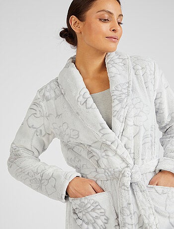 Robe de chambre thermolactyl en maille moelleuse - damart