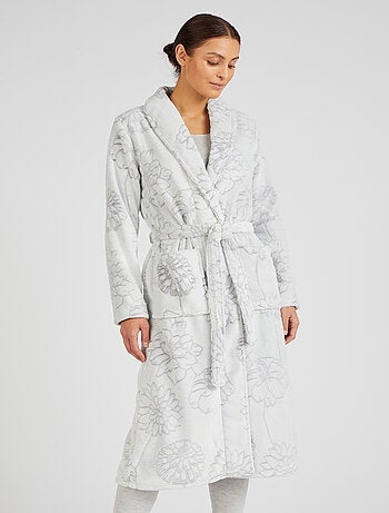 Robe de chambre thermolactyl en maille moelleuse - damart