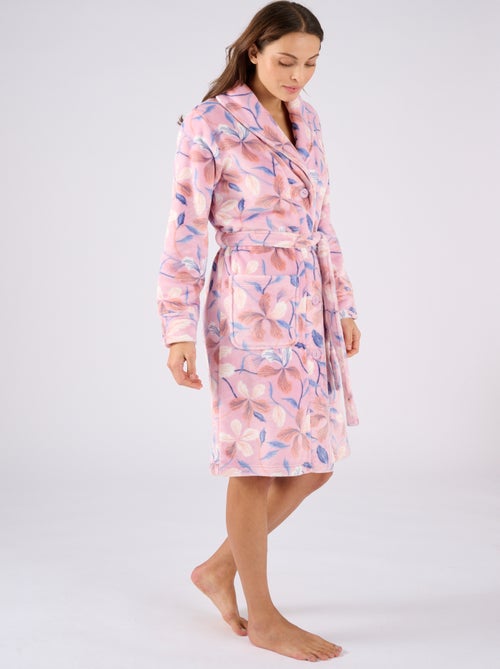 Robe de chambre Thermolactyl en maille moelleuse - Damart - Kiabi