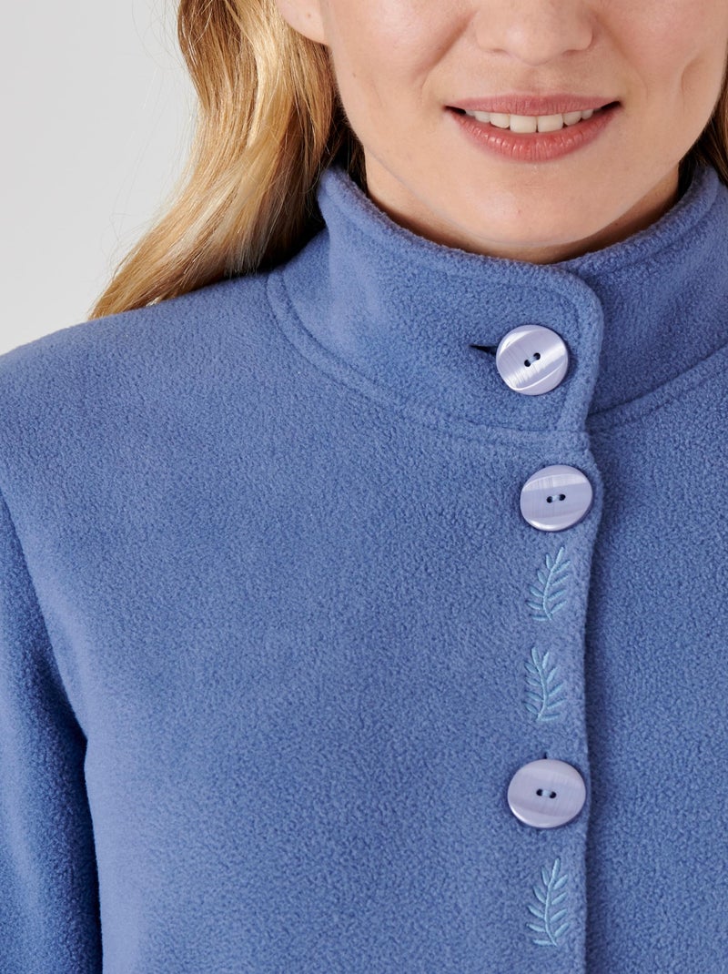 Robe de chambre Thermolactyl en maille polaire - Damart Bleu lavande - Kiabi