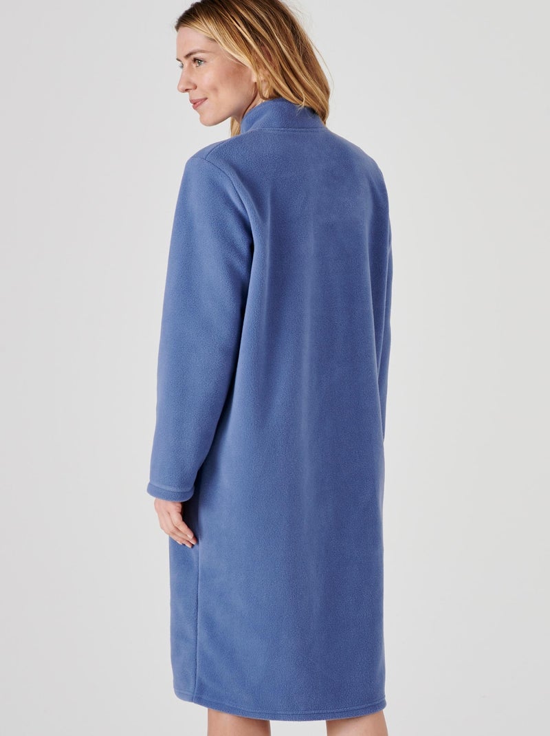 Robe de chambre Thermolactyl en maille polaire - Damart Bleu lavande - Kiabi