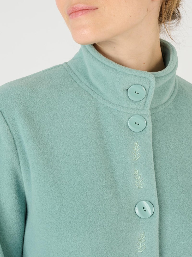 Robe de chambre Thermolactyl en maille polaire - Damart Vert - Kiabi