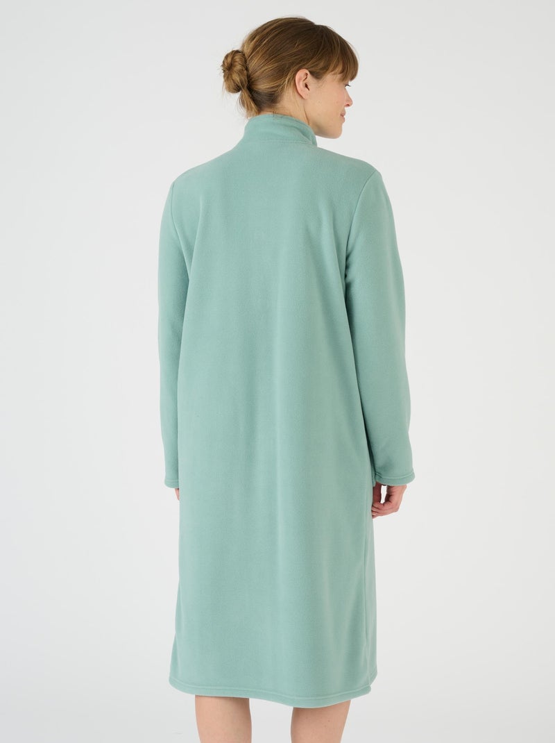 Robe de chambre Thermolactyl en maille polaire - Damart Vert - Kiabi