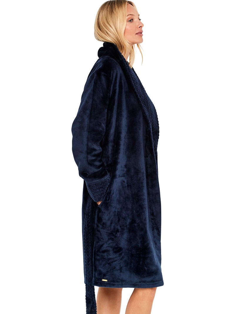 Robe de chambre unisexe pc2 Bleu marine - Kiabi
