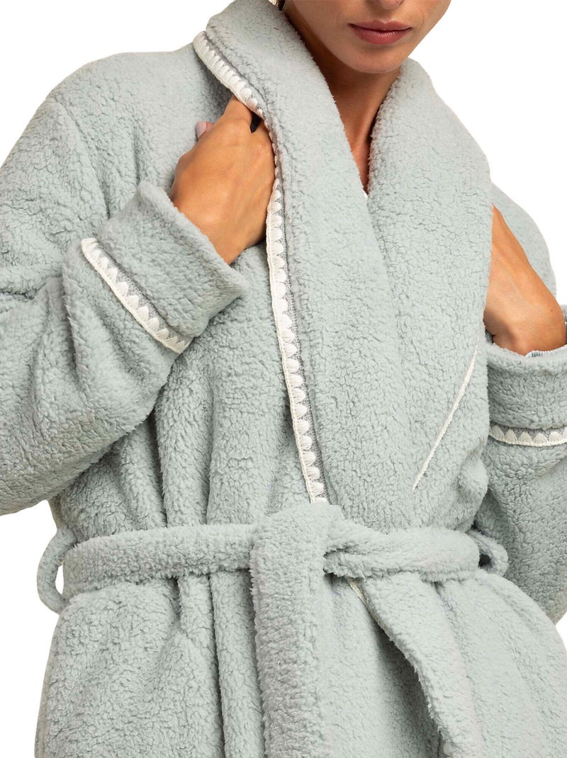 Robe de chambre water flowers Bleu turquoise - Kiabi