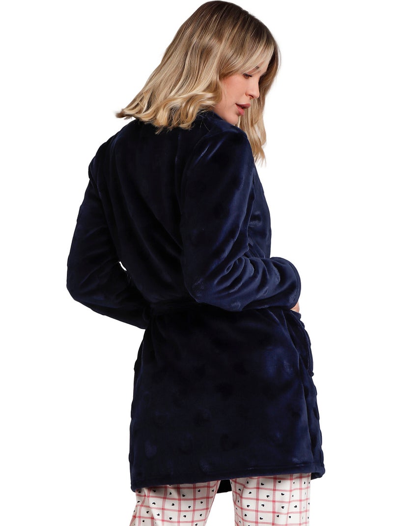 Robe de chambre You Are So Loved Bleu marine - Kiabi