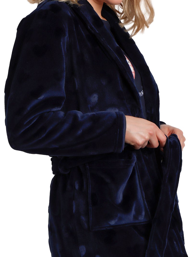 Robe de chambre You Are So Loved Bleu marine - Kiabi