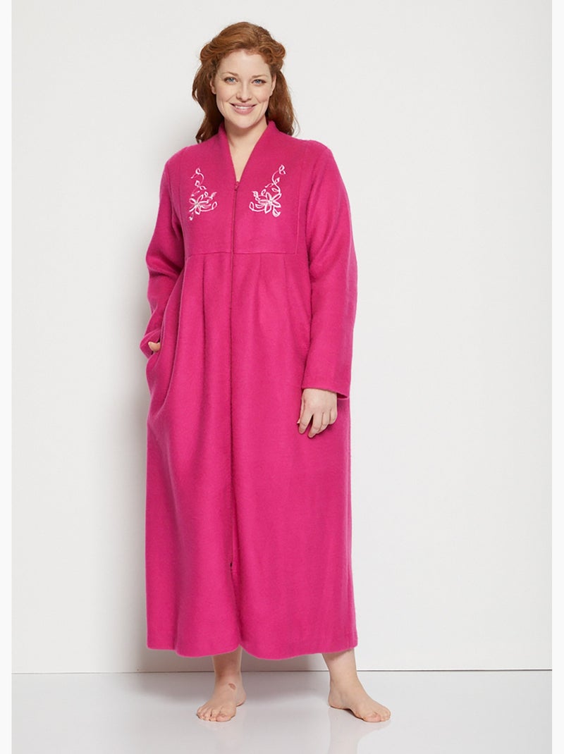Magnifique robe de chambre de couleur rose | Avec dentelle