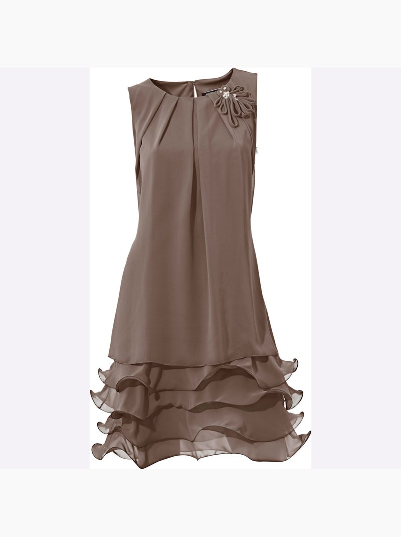 Robe de cocktail - taille standard - helline Gris taupe - Kiabi