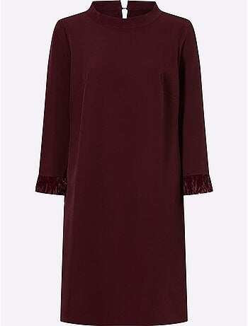 Robe De Cocktail Empiècement En Imitation Plumes Amovible - Taille Standard - Helline