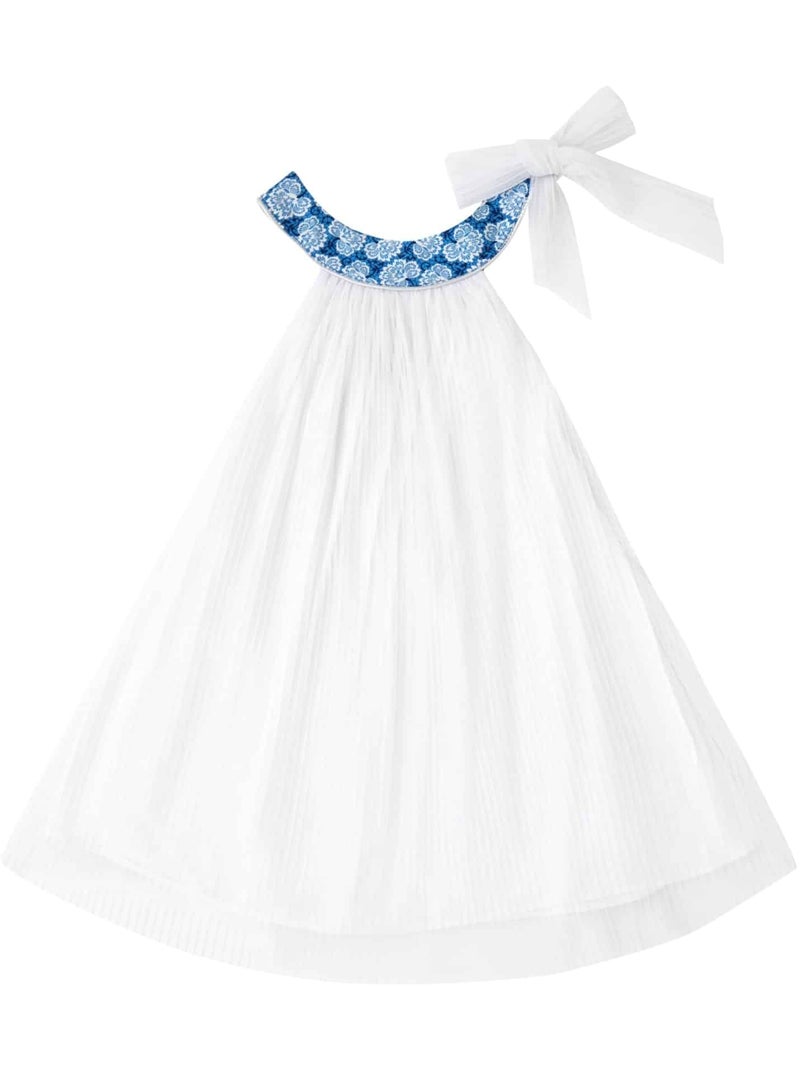 Robe de Cortège   Fleurie    ALIZEE - La Faute à Voltaire Blanc Bleu - Kiabi