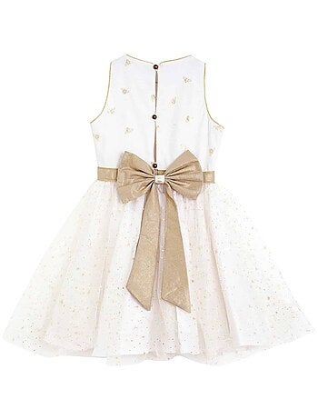 Robe de Cortège Lin et Tulle à Paillettes HEPBURN - 'LA FAUTE A VOLTAIRE'