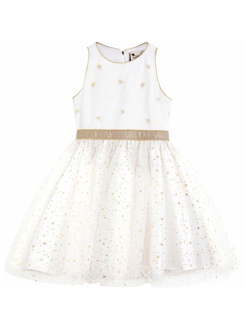 Robe de Cortège   Lin  et  Tulle à Paillettes  HEPBURN - 'LA FAUTE A VOLTAIRE' - Kiabi