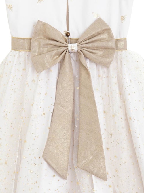 Robe de Cortège   Lin  et  Tulle à Paillettes  HEPBURN - 'LA FAUTE A VOLTAIRE' - Kiabi