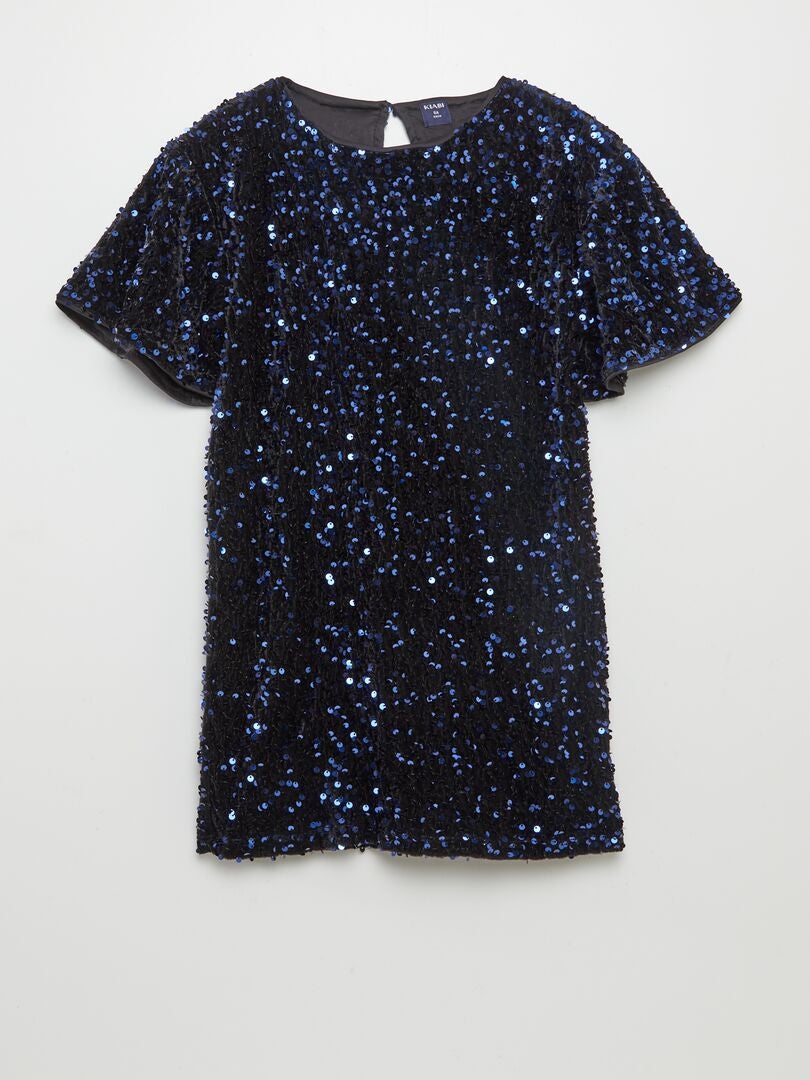 Robe de fêtes à sequins Bleu - Kiabi