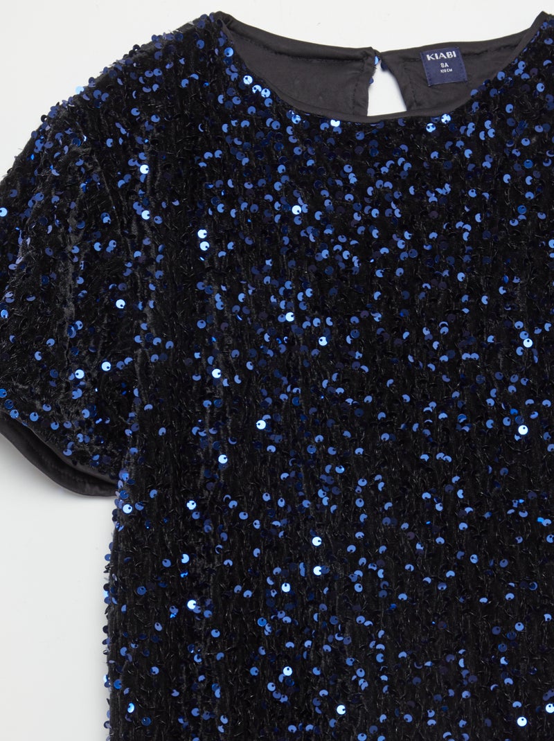 Robe de fêtes à sequins Bleu - Kiabi