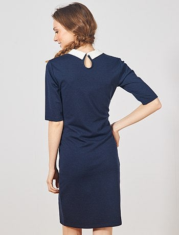 Robe de grossesse à col claudine - Kiabi