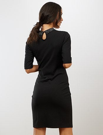 Robe de grossesse à col claudine - Kiabi