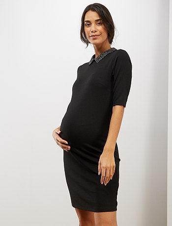 Robe de grossesse à col claudine - Kiabi
