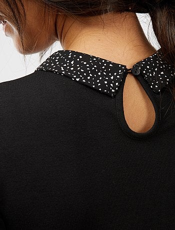 Robe de grossesse à col claudine - Kiabi