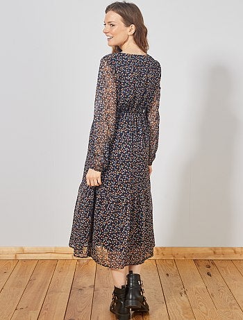 Robe de grossesse fluide et longue - Kiabi