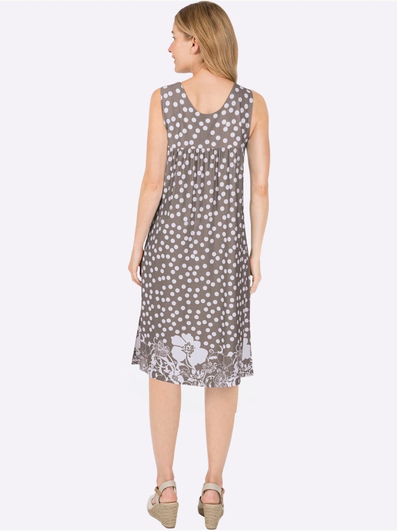 Robe De Loisirs Viscose Douce Et Fluide - Taille Standard - Witt Gris - Kiabi