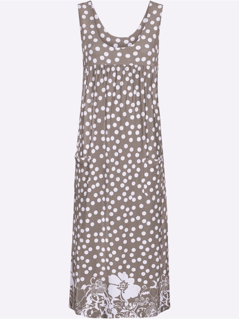 Robe De Loisirs Viscose Douce Et Fluide - Taille Standard - Witt Gris - Kiabi