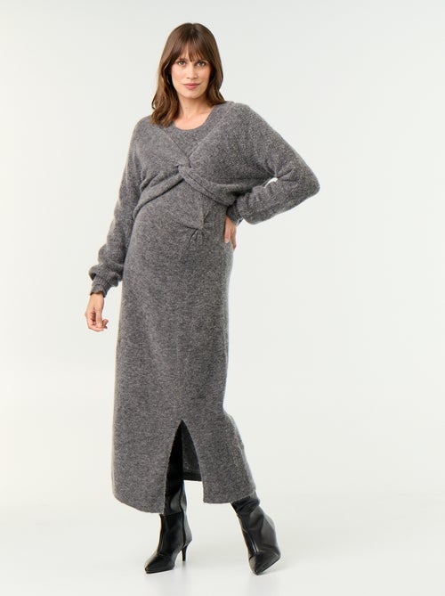 Robe de maternité en laine mélangée - Kiabi Robe de maternité en laine mélangée - Kiabi