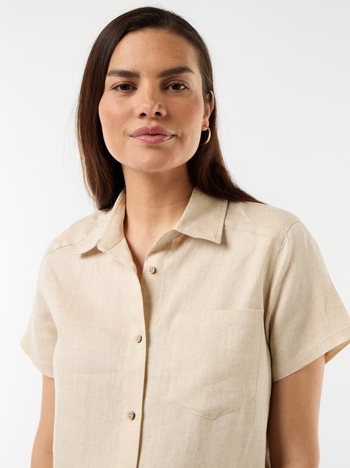 Robe de maternité en lin - Kiabi