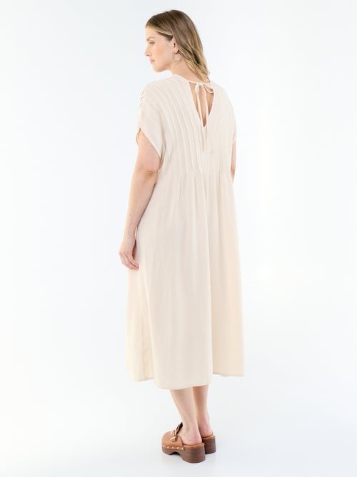 Robe de maternité en lin mélangé - Kiabi Robe de maternité en lin mélangé - Kiabi