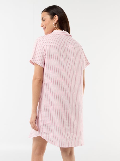 Robe de maternité imprimée en lin mélangé - Kiabi