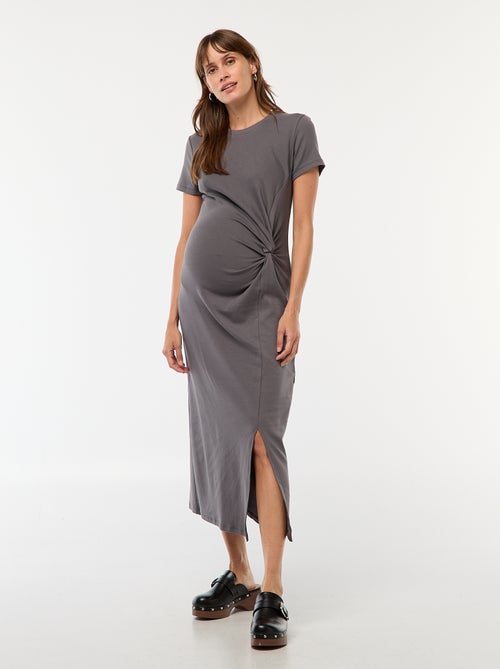 Robe de maternité longue moulante - Kiabi