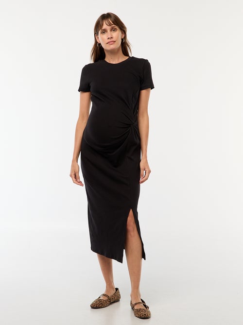 Robe de maternité longue moulante - Kiabi