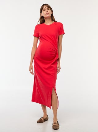Robe de maternité longue moulante