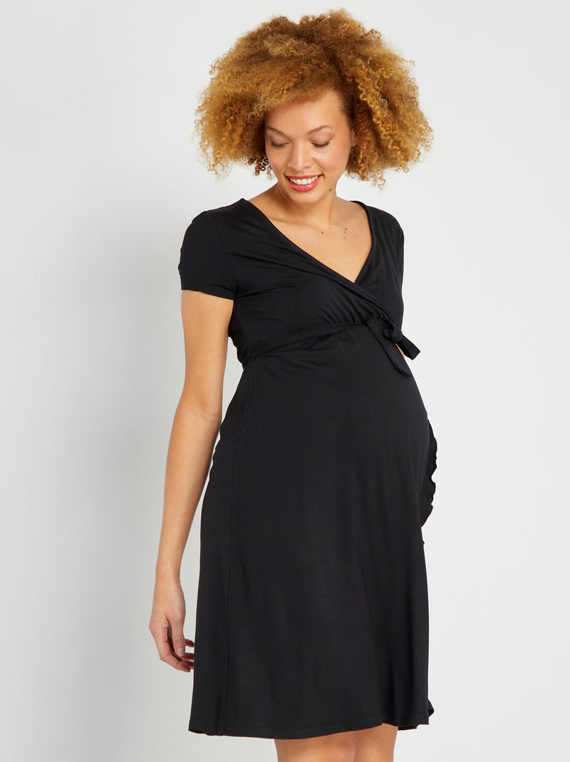 Robe de maternité noir - Kiabi