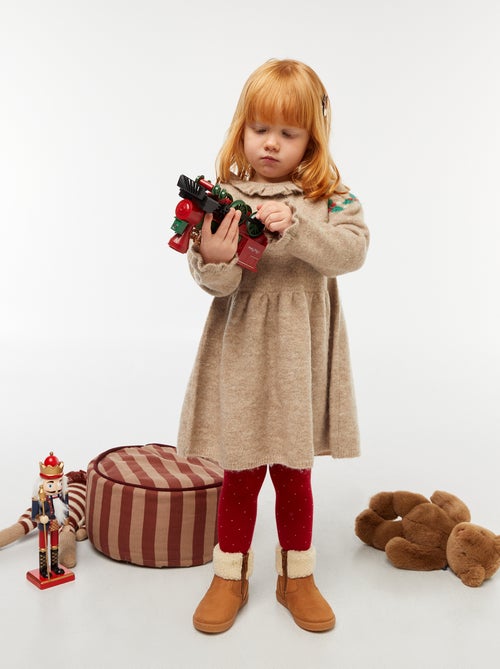 Robe de Noël avec collerette - Kiabi