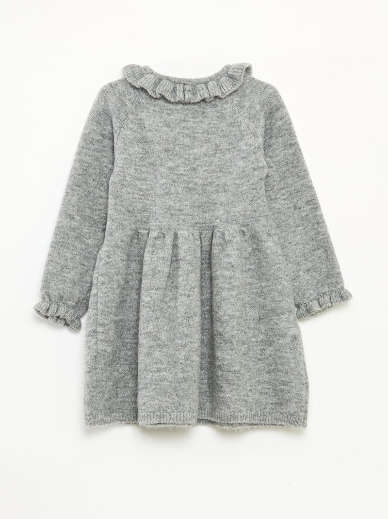 Robe de Noël avec collerette Gris - Kiabi