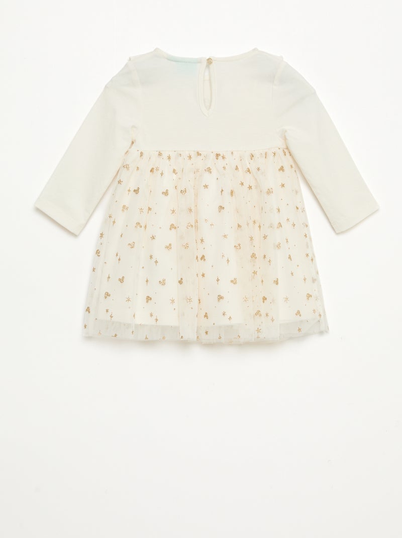 Robe de Noël 'Disney' 'Minnie' floqué Blanc - Kiabi