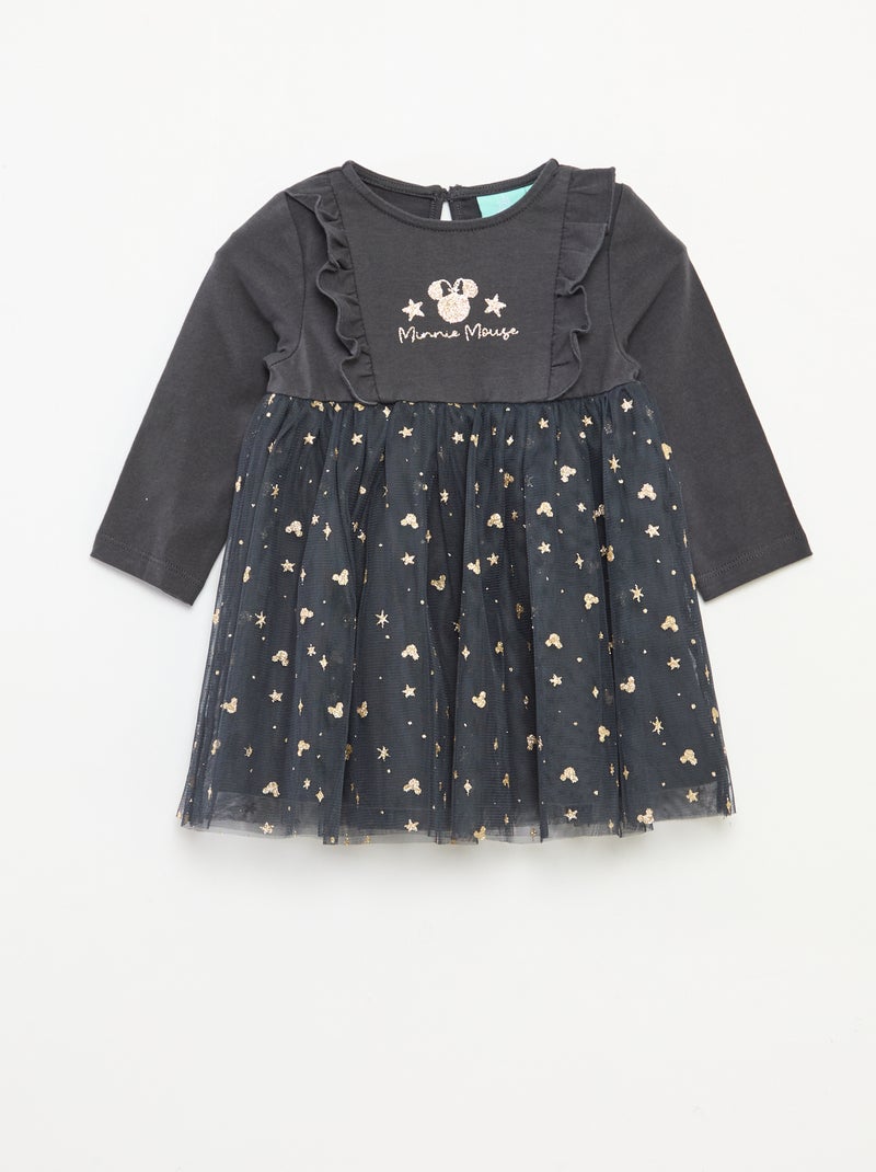 Robe de Noël 'Disney' 'Minnie' floqué Gris - Kiabi