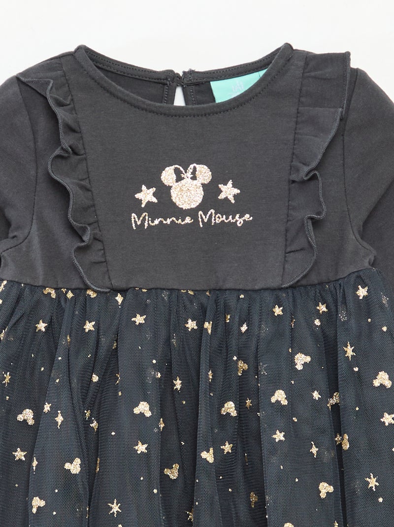 Robe de Noël 'Disney' 'Minnie' floqué Gris - Kiabi