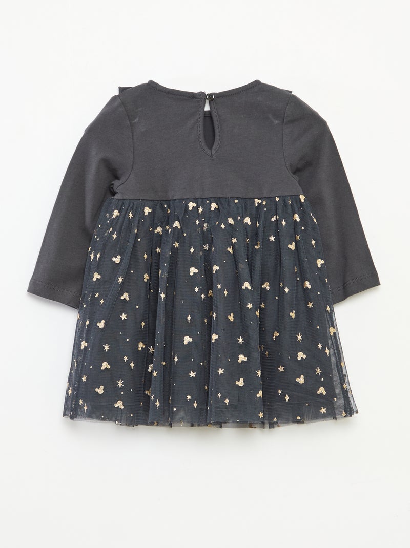 Robe de Noël 'Disney' 'Minnie' floqué Gris - Kiabi