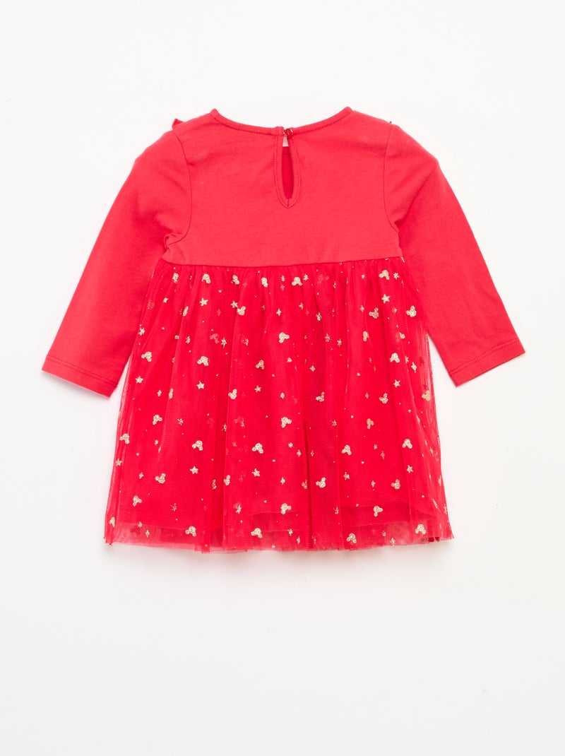 Robe de Noël 'Disney' 'Minnie' floqué Rouge - Kiabi