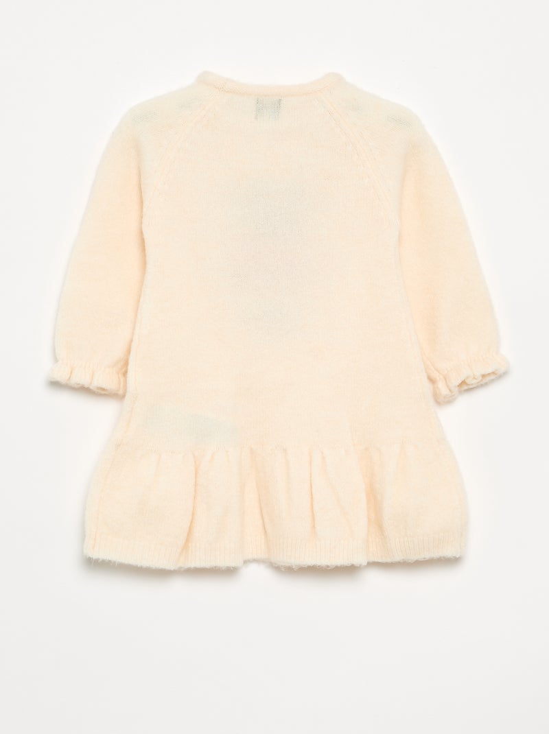 Robe de Noël en maille tricot Blanc - Kiabi