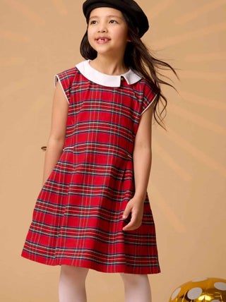 Robe de Noël Fille  Carreaux Tartan   EDIMBOURGH - La Faute à Voltaire