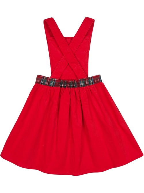 Robe de Noël Fille  Velours Tartan Rouge  CHRISTMAS - La Faute à Voltaire - Kiabi