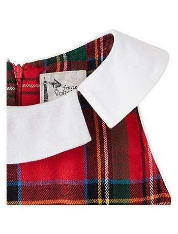 Robe de Noël Qui Tourne Carreaux Tartan HEPBURN - La Faute à Voltaire